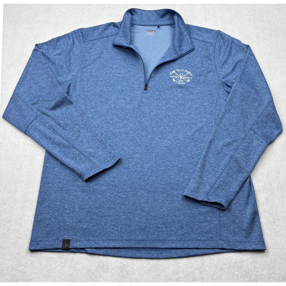 OGIO Endurance Shirt Mens XL‎ Blue Heather Quarter Zip Pullover Golf Classic